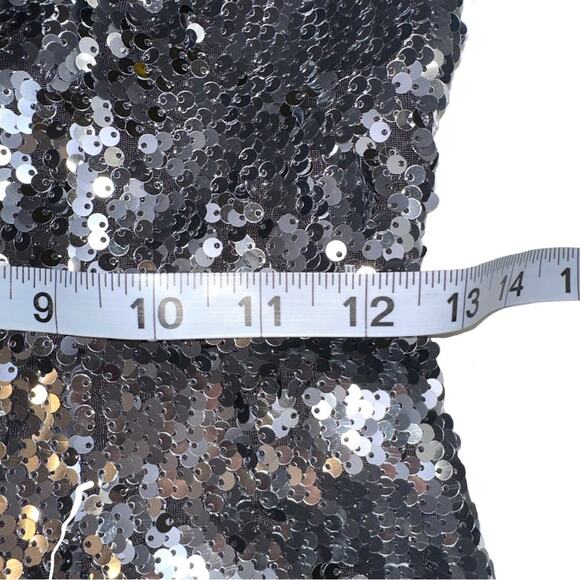 NWT Dress The Population Jen Sequin Off The Shoulder Side Slit Midi Dress SMALL - Picture 8 of 9